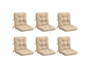 Lot de 6 coussins de chaise à dossier haut vianen cf59391