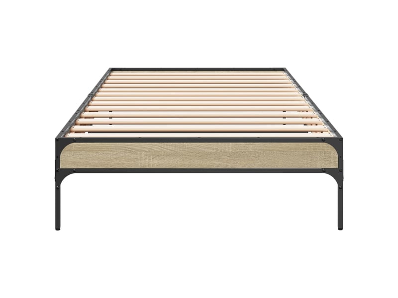  Lit simple- lit adulte -  cadre de lit sans matelas chêne sonoma 100x200 cm  - Conforama C