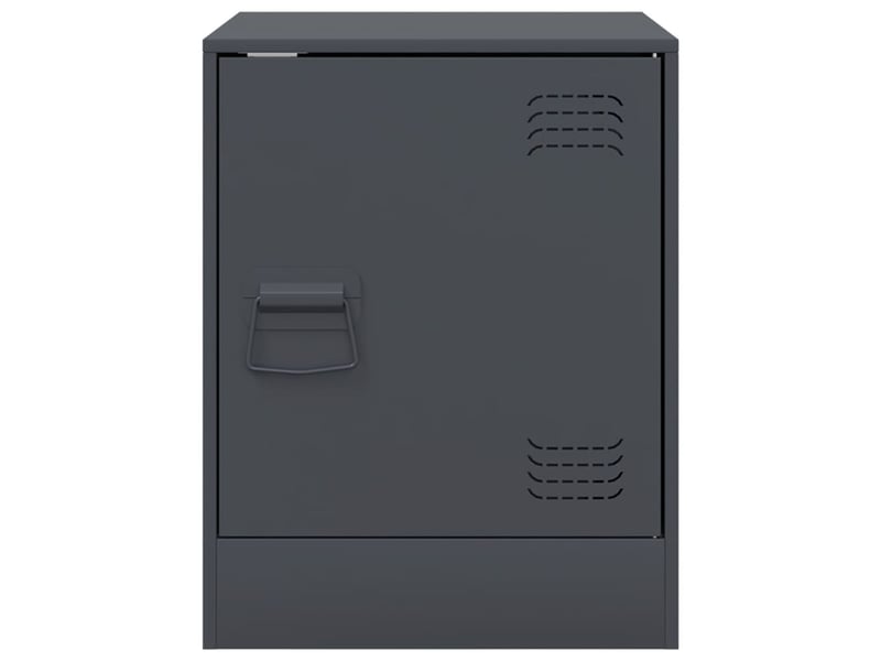  Lot de 2 tables de chevet - cabinet de chevet - table de nuit anthracite 34,5x39x44 cm acier  - Conforama D