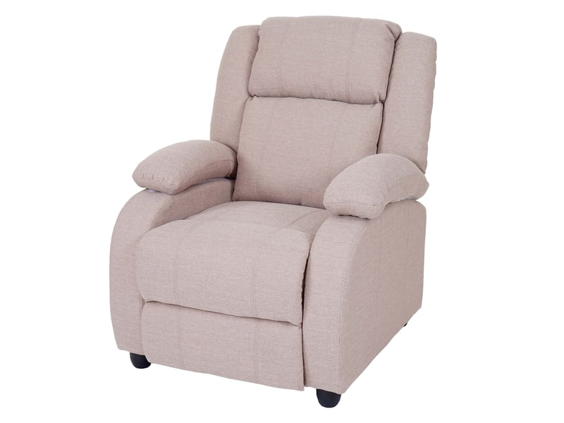 Fauteuil tv lincoln, fauteuil de relaxation, tissus - crème-gris - Conforama A