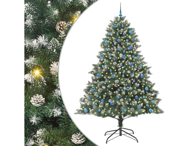 Sapin de noël, arbre de noël artificiel vert 240 cm pvc, plastique et acier cf61490 - Conforama B