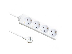 Multiprise fabrilamp alargadera 4 prises câble 3 m 3500 w blanc