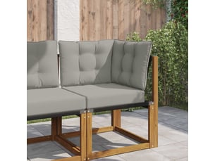Coussin de canapé d'extérieur, coussin de chaise polyester gris 50,5 x 50,5 cm cf54084