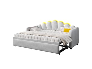 Lit gigogne 90x200 cm HAVRYA coloris gris