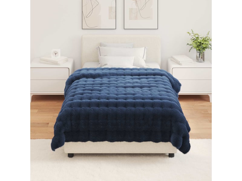  Couverture décorative, couverture antidérapante en fausse de lapin 4 pc 8.1 kg shl859  - Conforama D