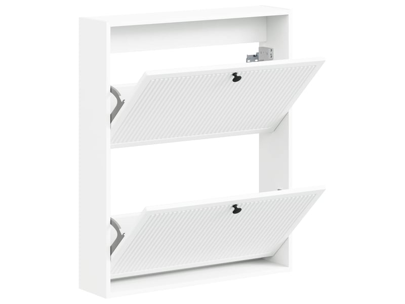  Meuble à chaussures mural, armoire à chaussures ede 71x17x86 cm blanc  - Conforama C