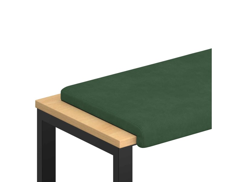Coussin de banc, coussin d'assise, coussin de canapé velours côtelé vert foncé profondeur 35 cm cf53894 - Conforama A