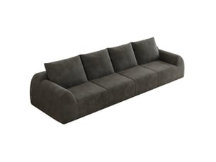 Canapé droit compressé fixe <strong>MODENVIE</strong> <strong></strong> 4 places Tissu gris foncé