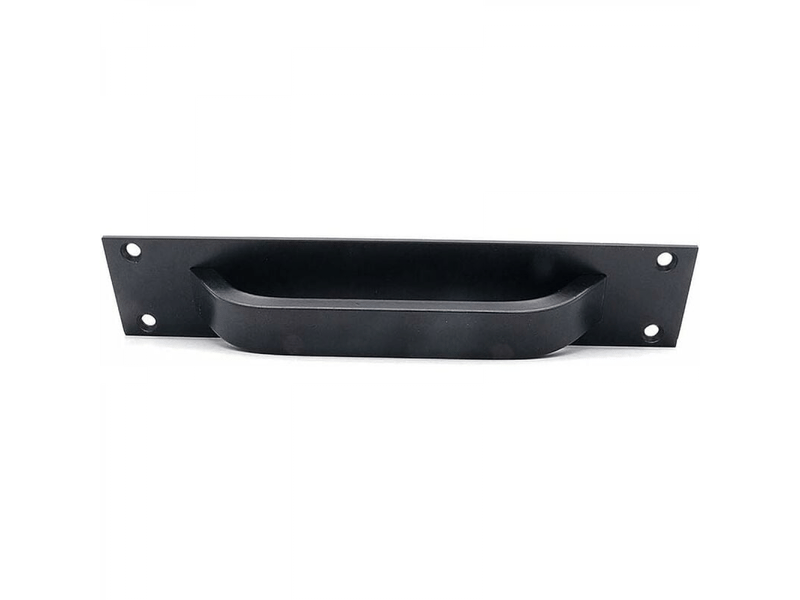  2 poignées de porte coulissante en alliage d'aluminium pour portes coupe-feu, de 20 cm x 4 cm, couleur noire  - Conforama E