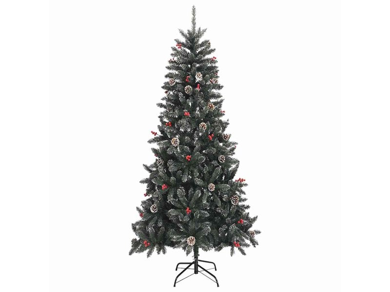  Sapin de noël - arbre de noël artificiel vert 240 cm pvc, plastique et acier  - Conforama E