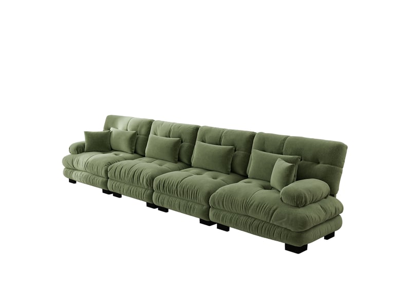  Canapé d'angle, canapé convertible – en chenille, 4 places, assise profonde  - Conforama B