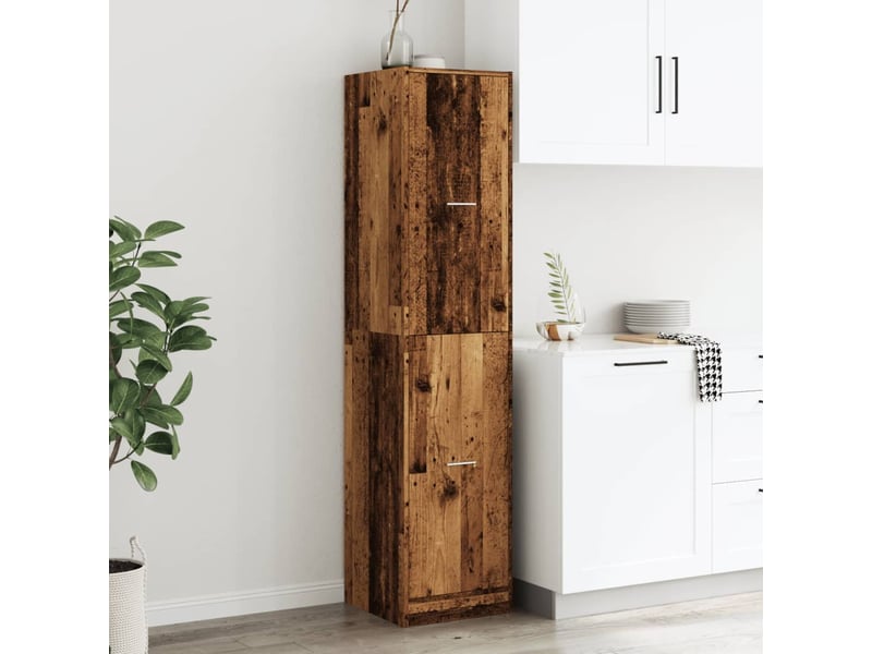  Meuble de rangement, armoire d'apothicaire vieux bois 40x41x174,5 cm bois ingénierie  - Conforama C