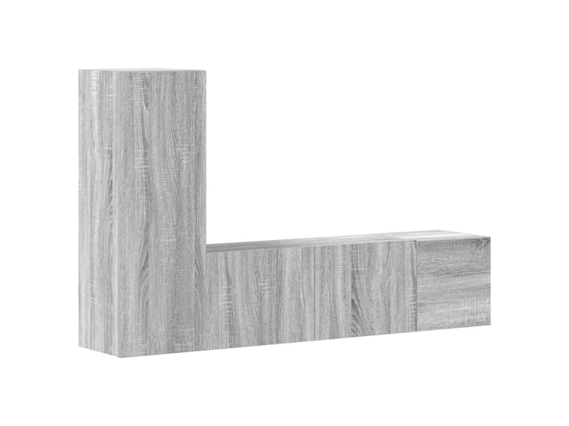  Ensemble de meubles tv 3 pcs sonoma gris bois d'ingénierie shl56895  - Conforama A