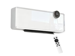 Radiateur électrique mural avec boîtier en céramique, 2000 w, 3 modes de fonctionnement, température réglable, minuterie et télécommande, blanc