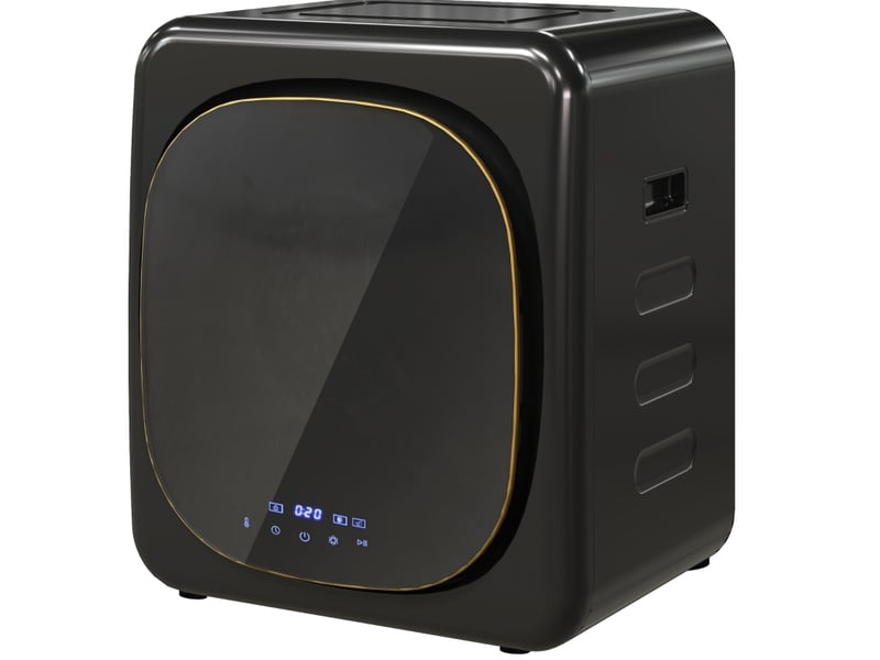  Mini sèche-linge à évacuation 48x40x56 cm 6 programmes écran tactile led 4 kg 800 w noir  - Conforama A
