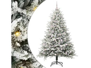 Sapin de noël, arbre de noël artificiel pré-éclairé avec ensemble de boules shl9208