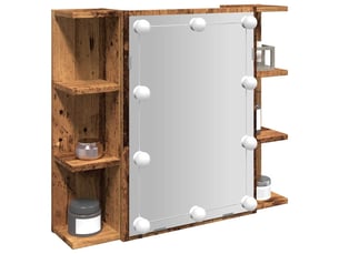 Armoire à miroir avec led vieux bois 70x16.5x60 cm