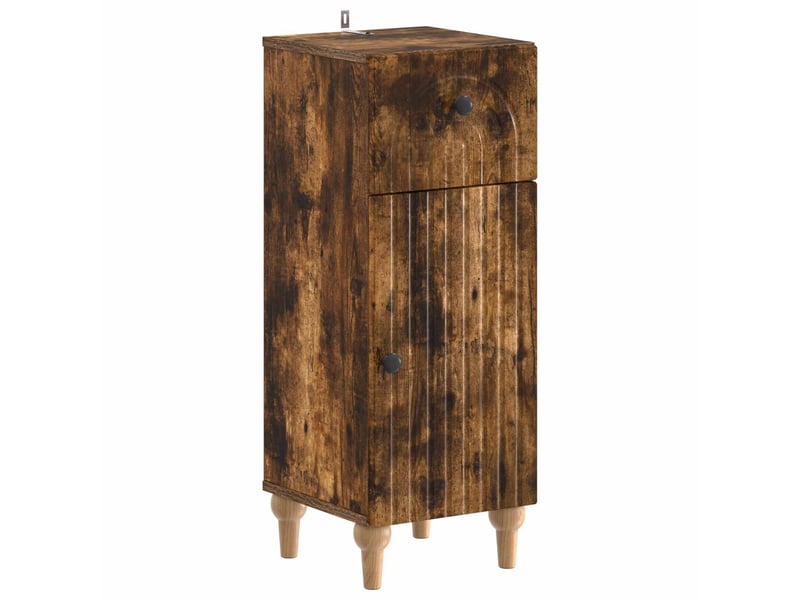  Ensemble de 2 meubles de salle de bain alkmaar chêne fumé cf63048  - Conforama D