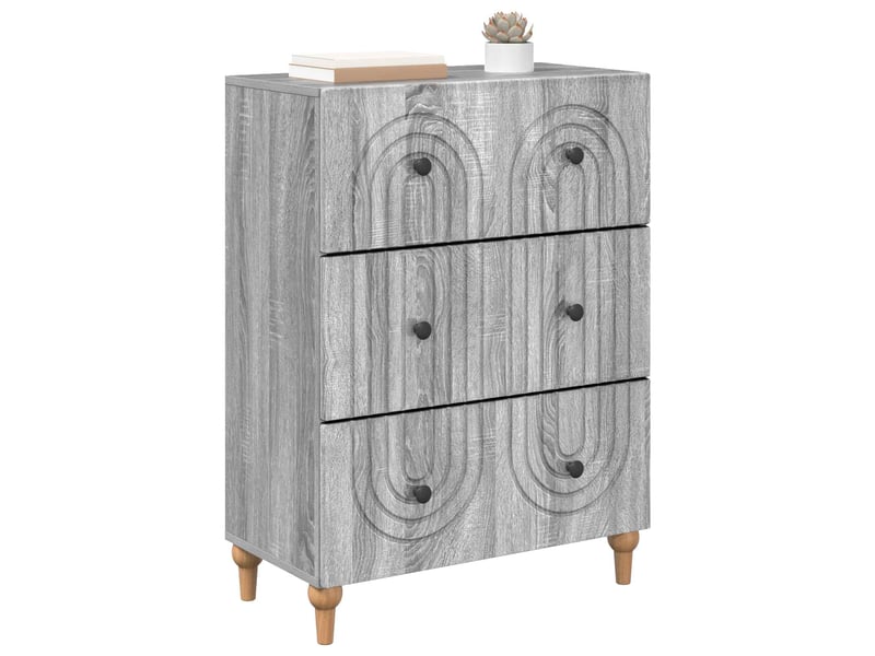  Armoire de rangement bureau, armoire à tiroirs sonoma gris 66 x 34,5 x 90 cm shl2521  - Conforama C