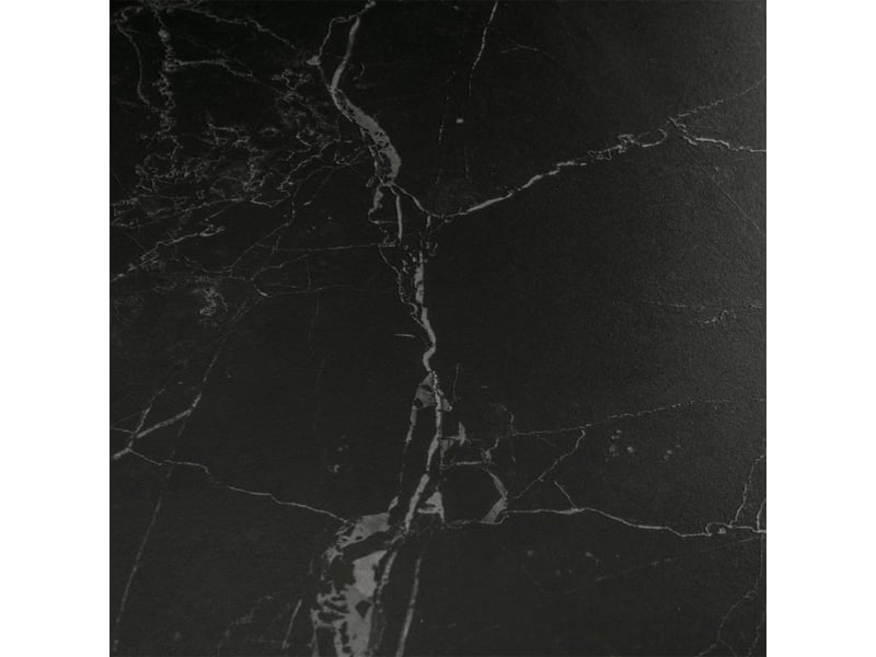  Table ronde fixe en céramique 100 x 100 cm circe - effet marbre noir  - Conforama E