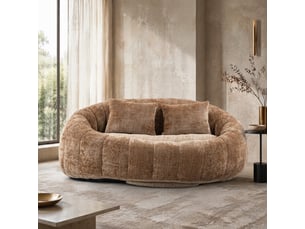 Fauteuil poire 145x95x63 cm sans cadre en chenille café