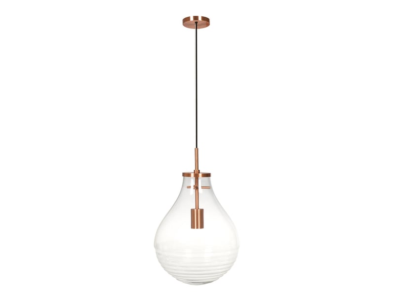  Lampe suspension en verre tamo 50cm transparent  - Conforama A