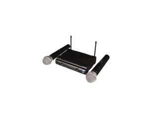 Hq power hqmc10012 microphone uhf sans fil 2 canaux 2 microphones 863.05 mhz + 854.00 mhz