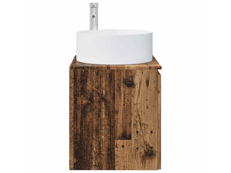 Meuble de lavabo mural, rangement salle de bain bois ancien 49.5x44.5x65.5 cm - Conforama D