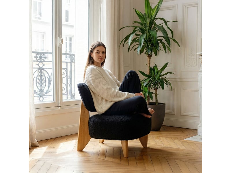  Fauteuil como blanc cassé - laine bouclée 3CA58.AS.1D.01 - Conforama E