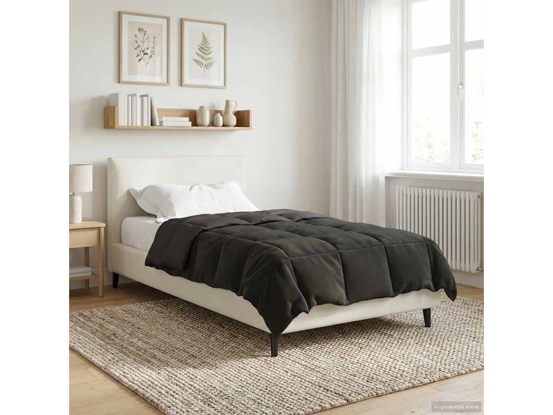 Duvet - couette complet toute l'année 155 x 220 cm 4 saisons anthracite - Conforama D