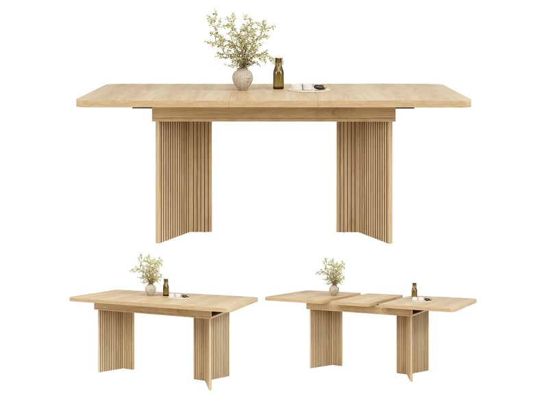 Table à manger extensible bois 120x80x76cm mdf salle à manger rangement pratique confort et fonctionnalité usage quotidien moderne - Conforama A