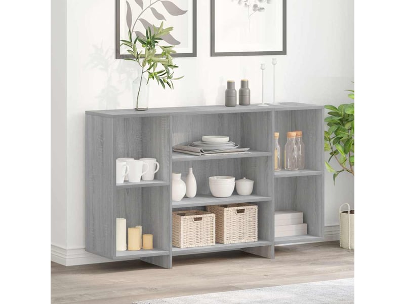 Buffet - bahut - meuble de rangement sonoma gris 120x30x75 cm bois d'ingénierie - Conforama B