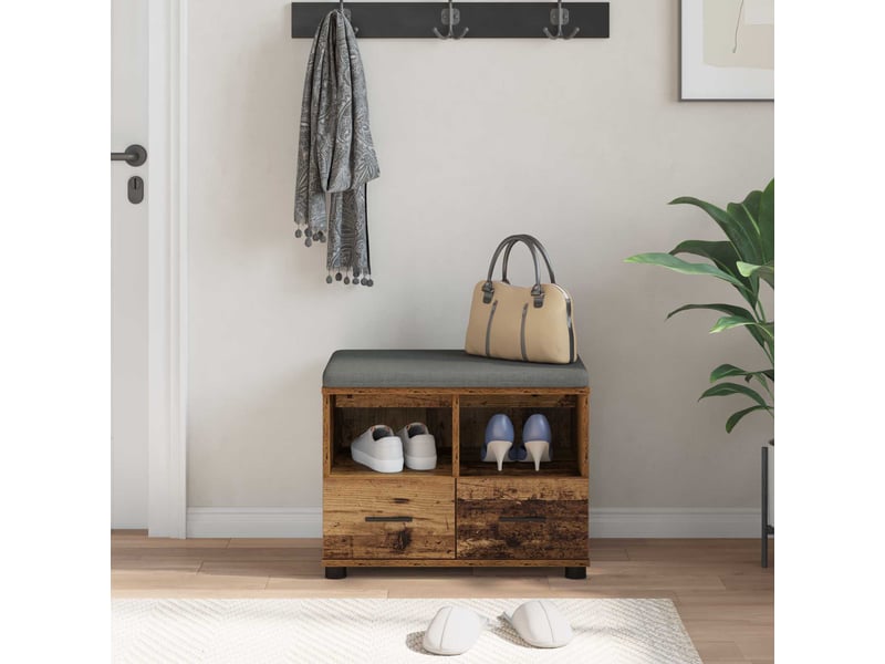  Banc d'entrée, banc interieur bois ancien 60x38x46 cm  - Conforama D