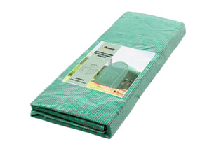 Bâche de serre en polyéthylène avec 6 fenêtres, porte enroulable et bords enterrés, 3 x 2 x 2 m, verte