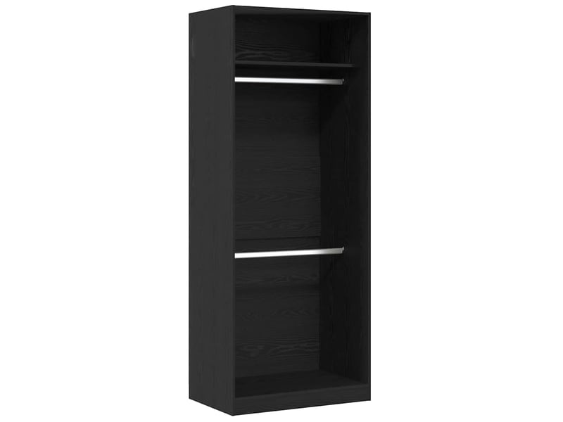  Armoire chambre, armoire de rangement chêne noir 80x50x200 cm bois d'ingénierie shl2960  - Conforama A