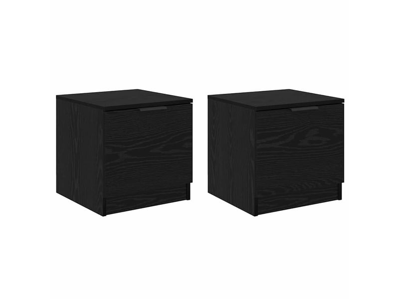  Table de chevet - table de lit 2 pc chêne noir 40 x 39 x 40cm bois d'ingénierie  - Conforama A