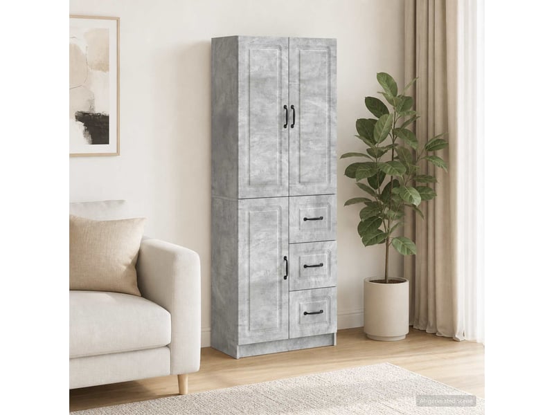  Buffet - ensemble de meubles 2 pc gris béton bois d'ingénierie  - Conforama B