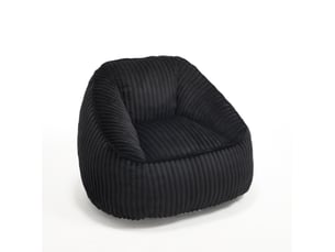 Fauteuil fixe <strong>MODENVIE</strong> <strong></strong> Velours côtelé noir vendu A l'unité