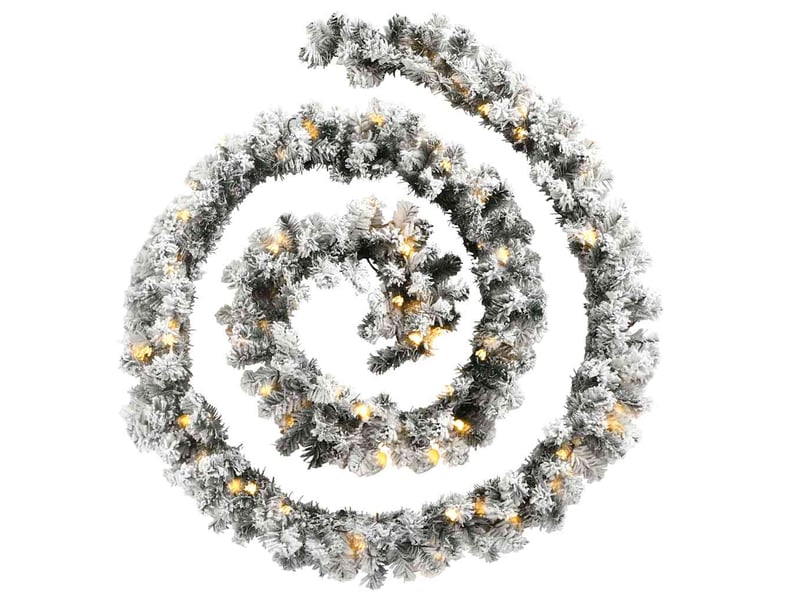  Guirlande de noël avec lumières led vert 5 m pvc  - Conforama C