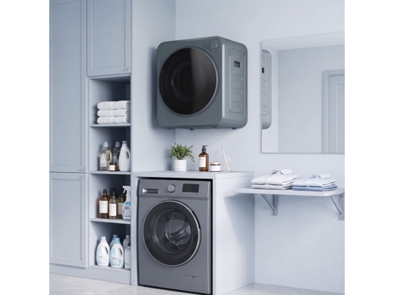 Mini sèche-linge 4 kg, 5 programmes, jusqu’à 60 °c, 800 w400 w, tambour inox gris - Conforama D