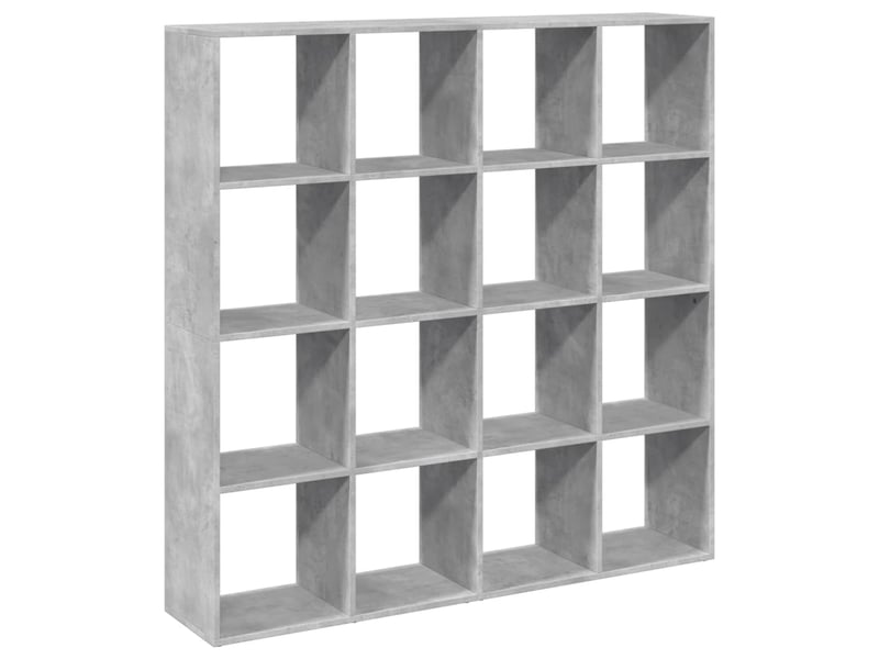  Bibliothèque, meuble de rangement salon gris béton 137,5x29x137,5 cm bois d'ingénierie  - Conforama E
