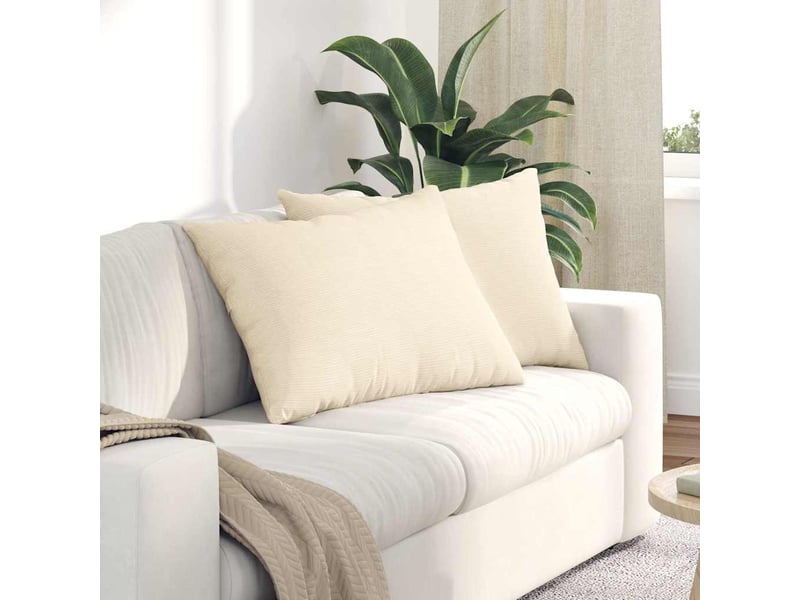 Lot de 2 coussins de canapé, coussins décoratifs crème 70 x 50 cm cf59053 - Conforama B