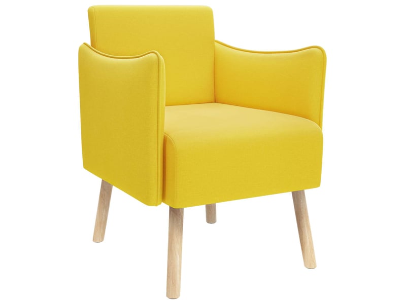  Vidaxl chaise d'appoint jaune clair tissu  - Conforama D