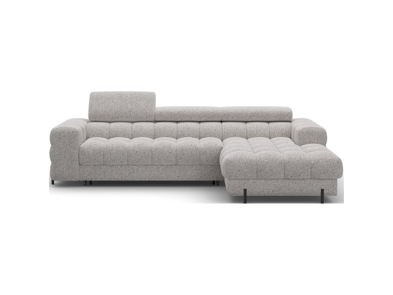 Canapé d'angle droit convertible gris chiné élégance moderne 285x99x181cm filtro - Conforama A