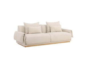 Canapé 3 places effet lin mollosund 237cm beige