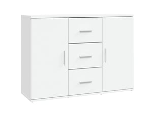 Buffet - bahut - meuble de rangement blanc 91x29,5x65 cm bois d'ingénierie
