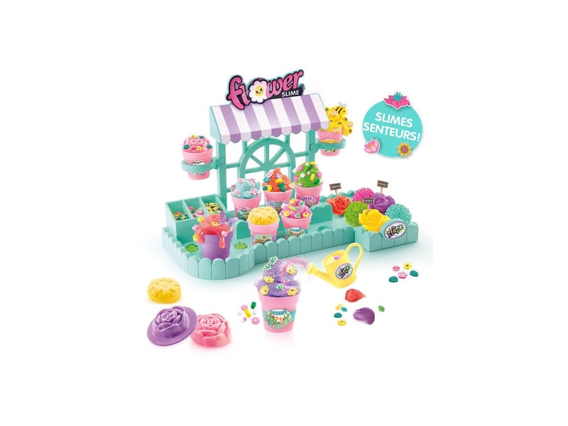 Kit créatif slime et argile 2 en 1 boutique de fleurs avec moules et paillettes CTSSC448 - Conforama C