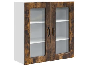 Meuble mural de cuisine | armoire de cuisine chêne fumé 80x31x80cm shl4506