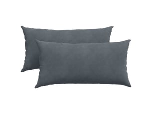 Lot de 2 coussins de canapé, coussins décoratifs gris foncé 80 x 40 cm cf59098