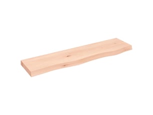 Étagère murale, étagère suspendue 80x20x4 cm bois de chêne massif non traité cf41946